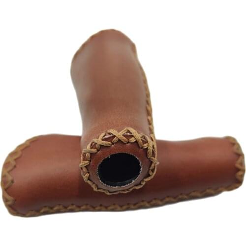 PU leathe Beach Cruiser Bike Grips Handle Bar Grips Fine Textures 13-14cm long Easy Grab Vintage Bike Hand Grips