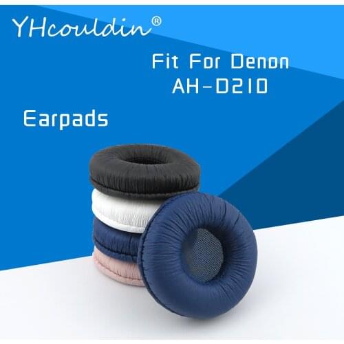 Earpads For Denon AH D210 AH-D210 Headphone Accessaries Replacement Ear Cushions Wrinkled Leather Material