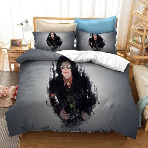 Michael Jackson Printed Bedding Collection Down Quilt Cover Double Cover Queen King Size Childrens Bedroom Home Textile