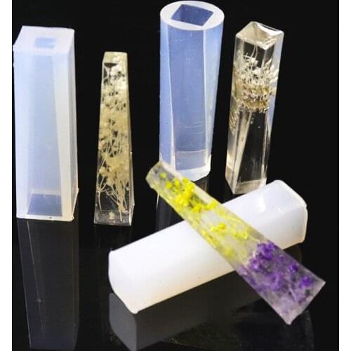 QIAOQIAO DIY1pcs Liquid silicone mold for DIY uv expoxy resin pendant necklace lanugo mould resin molds set jewelry making tools