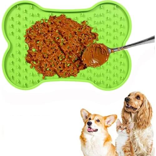 UPSKY Cute Dog Feeder Lick Mat Slow Down Eating Feeder Silicone Mat Anti-Skid Prevent Obesity For Cat Dog Training Pet Supplies
