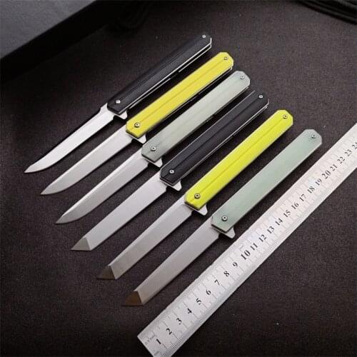 High Quality Outdoor D2 G10 Handle Pocket Folding Knife Camping EDC Tool for Survival Hunting Rescue Fruit