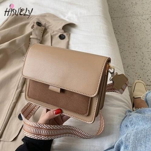 HISUELY New Fashion Panelled Flap Women Shoulder Bag Autumn French Vintage Niche Style Joker Frosted Gentle Color Small Girl Bag