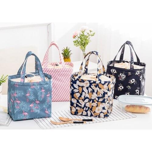 Fresh Insulation Cold Bales Thermal Oxford Lunch Bag Waterproof Convenient Leisure Bag Cute Flamingo Cuctas Tote