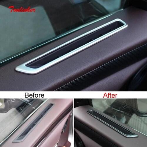 Tonlinker Interior Car Front Readlight Cover Stickers for Nissan SYLPHY 2012-19 Car Styling 2 PCS Stainless steel Cover stickers