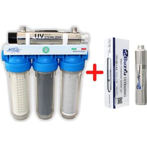 Triple Building Entrance with UV Magnetic Lime Prevention Filtering System