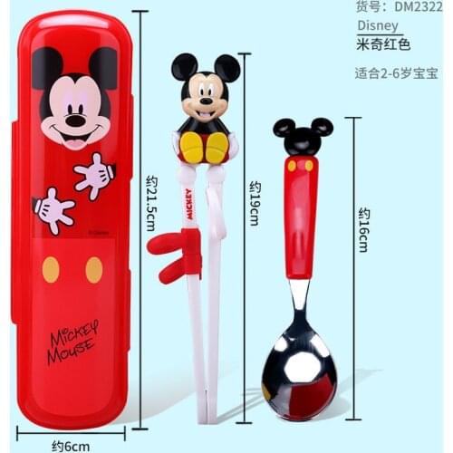 1 Set Disny Mickey Mouse Cuillere Bebe Baby Spoon Children Feeding Spoon Elsa Stitch Baby Feeding Spoons Baby Spoons Babe Eat