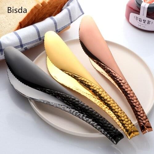 Top Quality Stainless Steel Bread Clip Gold Barbecue Clamp Salad Tongs Bread Meat Vegetable Clamp Food Clip Kitchen Cooking Tool