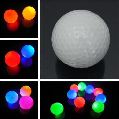 1Pc New Hot Sale Light-up Flashing Night Light Glowing Fluorescence Golf Balls Golfing Wholesale