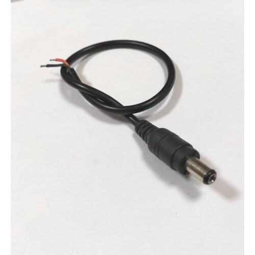 10PCS 2.1mm x 5.5mm DC Power Male Plug 18AWG CABLE 27cm New