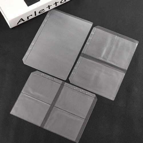 10pcs A5 6Holes Loose Leaf PVC Notebook Planner Collection DIY Diary Accessory Travel Make Up Baggage Waterproof Bag Coil Ring B