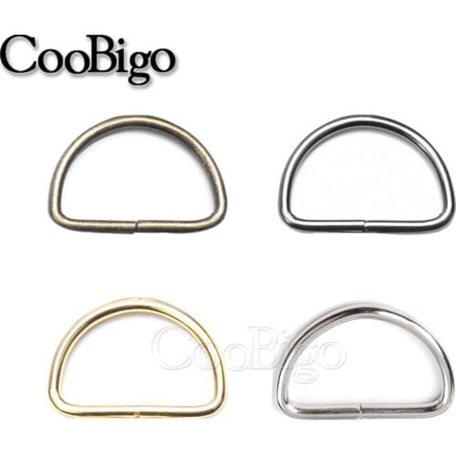 10pcs Non-Welded D Ring Semicircle Buckle Clasp Handbag Strap Knapsack Hardware Plated 15mm