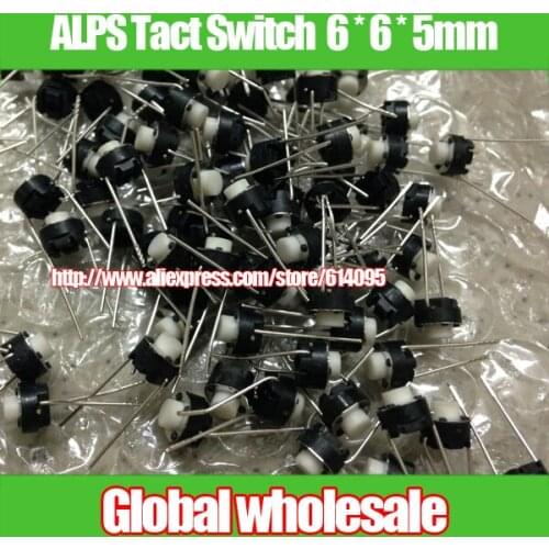 100pcs ALPS Tact Switch / Mixer internal key 6 * 6 * 5mm