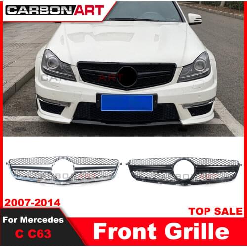 2007-2014 Front Mesh For Mervedes C class W204 C63 front grill W204 C63s Am g Grille C63s Style bumpber Grille