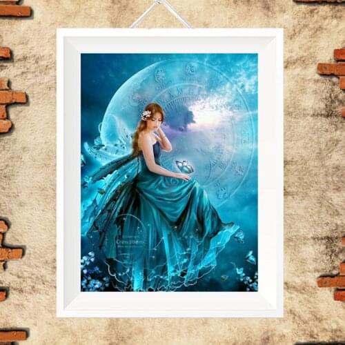 2017 5d diamond mosaic Diy Diamond painting cross stitch fashion crystal girl Portrait painting rhinestone embroidery