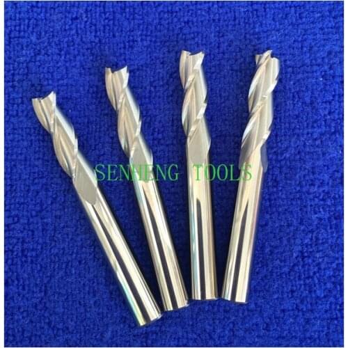 4pieces 6*6*17mm three flute spiral mill tool cutters cnc router bits wood endmill woodworking tools