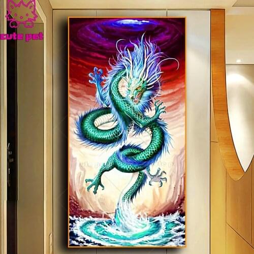 5D Home Decor dragon Diamond Painting Beast Mosaic Sale Rhinestones Pictures Cross Stitch Diamond Embroidery Full Display large