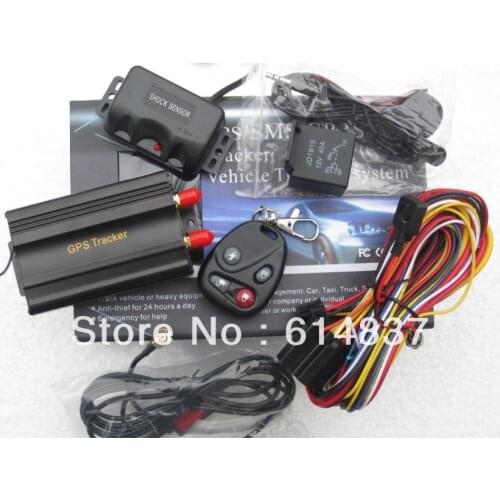 Tracker car tk103 Car safety GPS Tracker TK103B + SHOCK Sensor SD card Slot Support 18 kinds of Languages Car ALARM Quadband