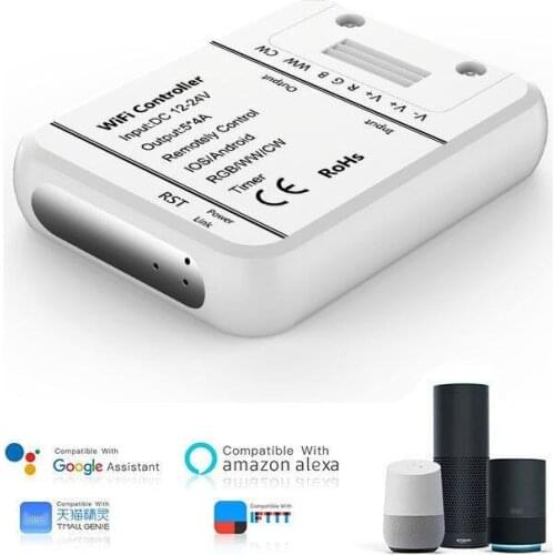 Box RGB+CCT WIFI LED Controller (RGB+WW+CW);DC5-24V input;4A*5CH output