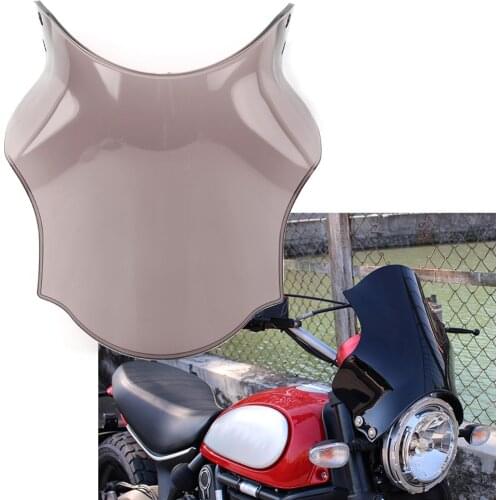 Smoke Motorcycle ABS Windshield Windscreen Wind Deflector for DUCATI SCRAMBLER 800 2015 2016 2017 2018 2019 2020
