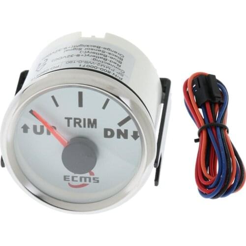 2' 52mm UP-DN Electric Trim Level Gauge for Marine Boat Black Face
