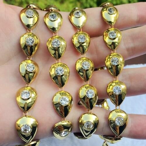 Drop Crystal Sew On Rhinestone Chain For Women Decorative Bracelet Strass Earrings Making 10yards -D53