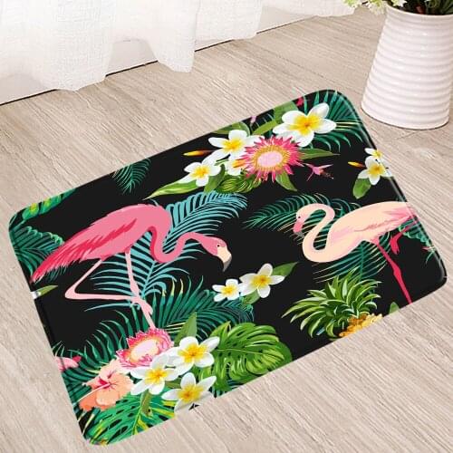 Flamingo Bath Mat 3D Kitchen Carpet Hallway Entrance Outdoor Doormat Floor Rug Bedroom Bedside Foot Pad Coffee Table Floor Mats