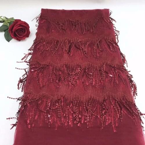Madison African Lace High Quality French Lace Fabric With Sequins African Lace Fabric For Nigerian Wedding Dress