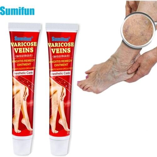 Sumifun 2Pcs Varicose Vein Ointment Treating Pain Bulging Legs Red Blood Streak Repair Vein Cream Vasculitis Spider Relieve