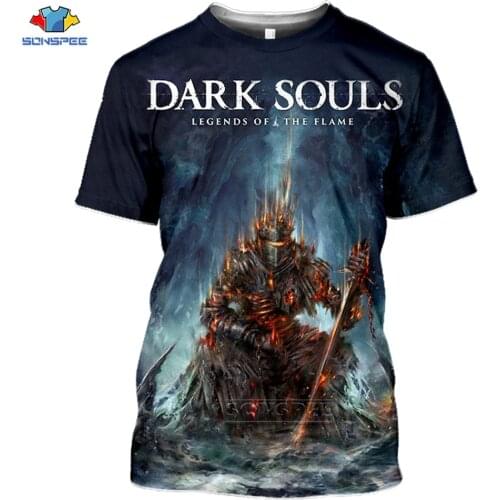 SONSPEE 2020 Summer Fashion Men Dark Souls T-Shirts 3D Print Hip Hop Game T Shirt Women Casual Streetwear Cool Sport Top Tees