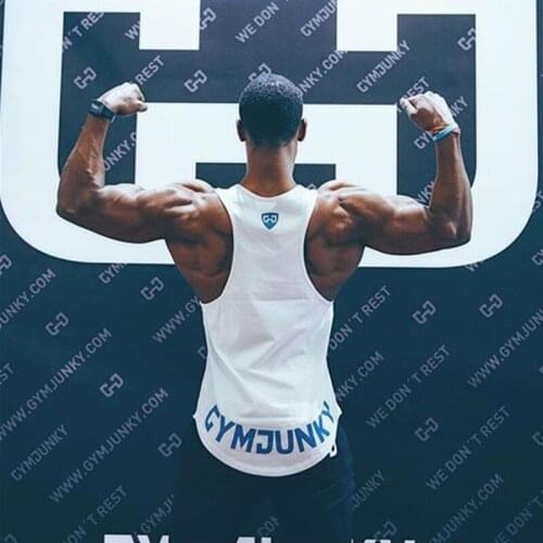 New Mens Bodybuilding Tank Tops Summer Casual Fashion Sleeveless Shirt Gyms Fitness Workout Singlet Sling Vest Clothing