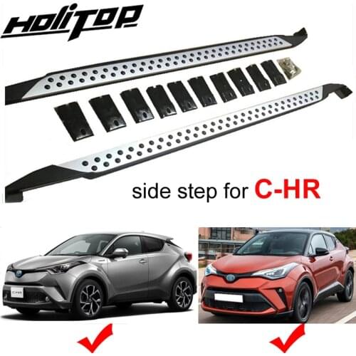 New arrival running board side step nerf bar for Toyota CHR C-HR 2018 2019 2020 2021,7075 aluminum alloy,special price promotion