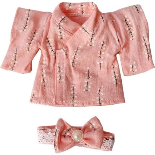 The Clothes For 25cm Small Merlot Baby Clothes Pink Kimono Suit No Dolls Gift For Girl