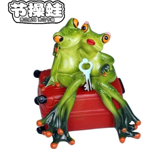 Resin Gift Creative Journey Couple Frog Home Pastoral Desktop Decoration