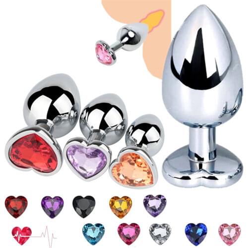 S/MAnal Beads Crystal Jewelry Round Butt Plug Stimulator Sex Toys Dildo Stainless Steel Anal Plug For Gay Couple anal plug