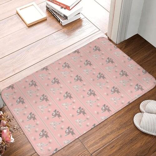 Pink Retro Poodles Doormat Carpet Mat Rug Polyester Non-Slip Floor Decor Bath Bathroom Kitchen Living Room 40x60