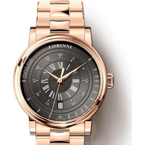 LOBINNI New Men Watches Top Luxury Brand Japan Import NH35A SII O Auto Mechanical MOVT Mens Clock Sapphire reloj hombre L1018-8