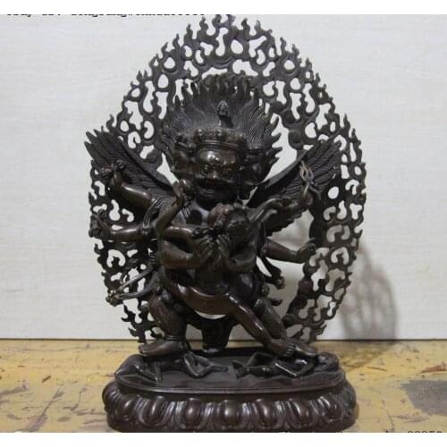 Tibetan Buddhism Bronze Copper Dojre Phurba Vajrakila Vajrakilaya Buddha Statue