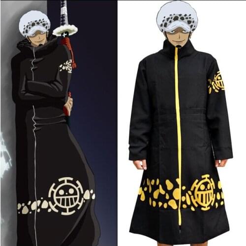 Trafalgar D. Water Law Surgeon of Death Anime One Piece Cosplay Costume Trafalgar Law 2 years later Cosplay Coat/Clock/Jacket