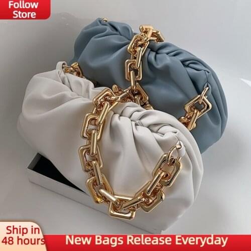 Cloud Dumpling Bag For Women 2020 Summer Shoulder Bag With Chain Thick Fashion Cross body Bag Brand Designer Shoulder Bag Purse