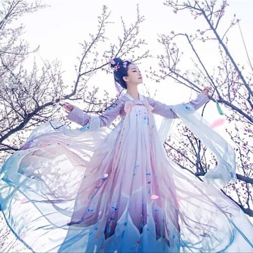 Ancient Chinese Costume Women Modern Hanfu Dress Fairy Dress Ancient Han Dynasty Princess Stage Outfits Folk Dance Costumes SL12