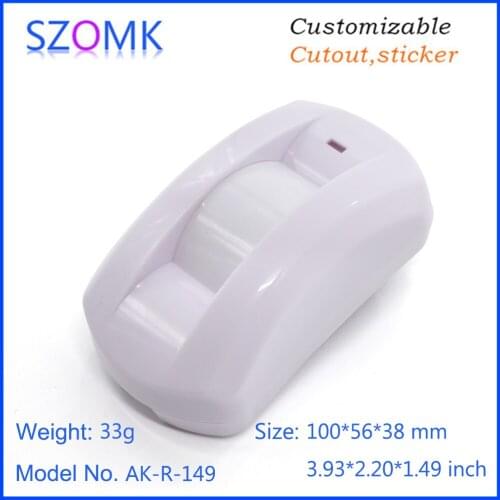 1 piece 100*56*38mm wireless PIR motion sensor enclosure box infrared detector plastic housing for security alarm system