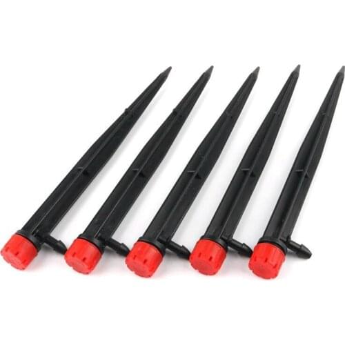 10pcs 8 Holes Irrigation Dripper Micro Drip Irrigation 360 Degree Adjustable Stake Water Dripper Garden Watering Use 4/7 mm Hose