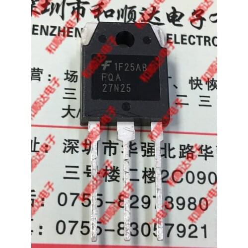 10pcs/lot FQA27N25 New Spot TO-3P 250V 27A