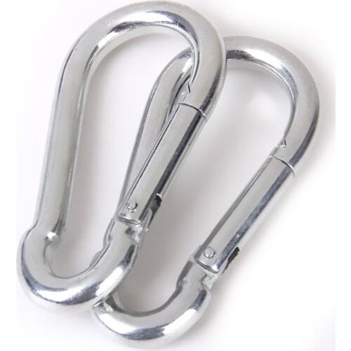 2pcs Carabiner Spring Snap Clip Hook Strong & Durable Camping/Hiking/Swing Seat Rope From Tree/Beam Playground Trapeze