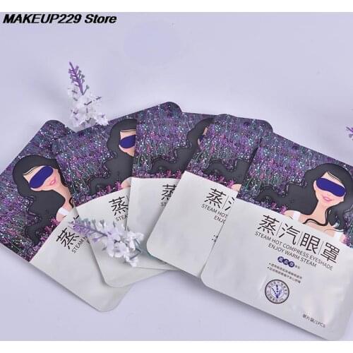 5pcs Lavender Steam Warm Eye Mask Dark Circle Eye Bags Eliminate Puffy Wrinkles Anti Aging Eyes Fine Line Sleeping Eye Mask HOT