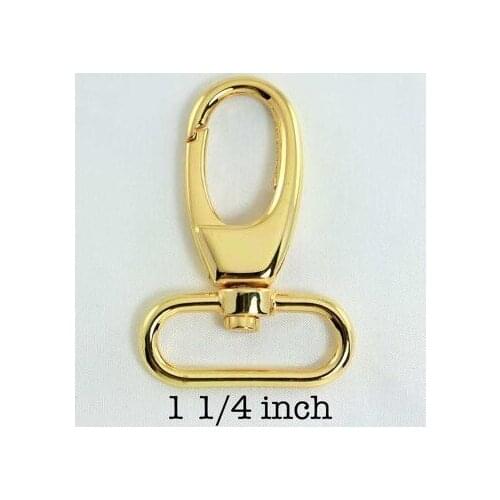50 Pieces - 1 1/4 inch (30mm) inside wide - Golden Lobster Swivel Clasps