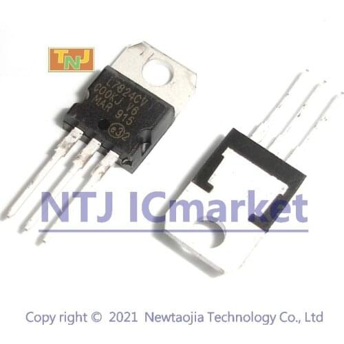 50 PCS L7824CV TO-220 L7824 LM7824 7824 24V 1.5A Positive-Voltage Regulators