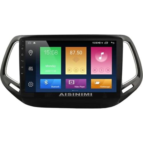 AISINIMI Android 10 Car Dvd Player navigation For JEEP COMPASS 2017 car radio Car Audio Gps Multimedia Stereo Monitor
