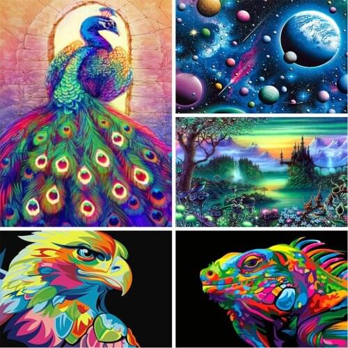 DIY 5D Diamond Painting Animal Peacock Full Drill Embroidery Strange ViewMosaic Art Picture of Rhinestones Home Decor Gift